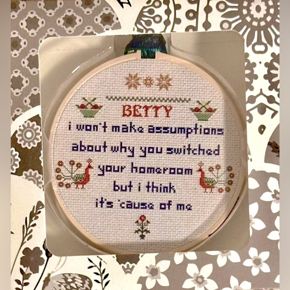Taylor Swift Betty Cross-Stitch Ornament Official Folklore HOLD